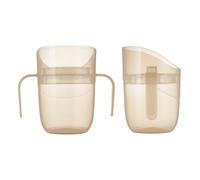 Difrax LOVI Genius Tasse d’Apprentissage Bébé - 150 ml - Débit Lent - Pour Apprendre à Boire - Utilisable dès 6 Mois - Rose - 2 Pièces