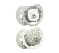 Difrax LOVI Sucette Dynamique - 0-3 Mois - Glow - Ourson - 2 pièces | Compatible avec l’allaitement maternel - Sans BPA - Fabriquée dans l’UE, en Pologne
