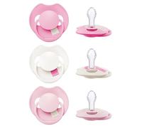 Difrax LOVI Sucette Dynamique - 6 à 18 mois - Tutti Frutti - Rose pivoine - 3 pièces