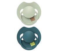 Difrax LOVI Sucette Dynamique 6 à 18 Mois - Vert Clair & Vert - 2 Pièces - Facile à Accepter, Sans BPA, Silicones de haute qualité et durables