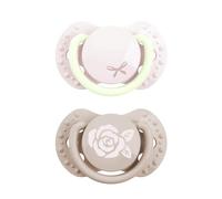 DIFRAX Tétine Dynamic Baby shower rose-blanc 0-2m Sucette(S) 2 pc(s)
