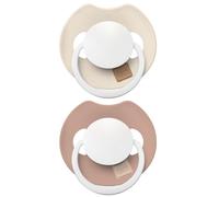 Difrax Prime Dynamic Prime Glow Sucette 0-6 Mois+ Ivory/Blush 2 Pièces
