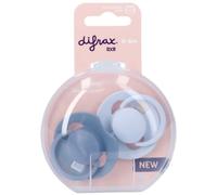 Difrax Prime Dynamic Sucette 0-6 Mois Baby Blue/Blue 2 Pièces