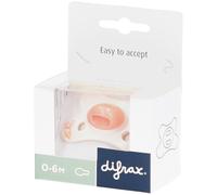 Difrax Sucette 0-6M Natural Fit pour Nouveau-né - Dusty Pink heart Sucette(S) 1 pc(s)