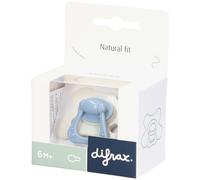 Difrax Sucette 6M+ Natural Fit - Pour Bébé Dès 6 Mois avec Tétine Confort - Éléphant gris Sucette(S) 1 pc(s)