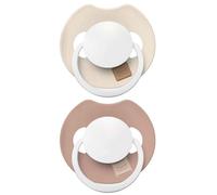 Difrax Prime Dynamic Prime Glow Sucette 0-6 Mois+ Ivory/Blush 2 Pièces