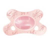 Difrax Sucette Natural 0-6 Mois Soft Pink Leafs 1 Pièce (123B34)