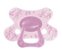 Difrax Sucette Natural 12 Mois+ Berry Pink Leafs 1 Pièce