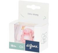 Difrax Sucette Naturelle 18m+ Rose tendre Cerf Sucette(S) 1 pc(s)