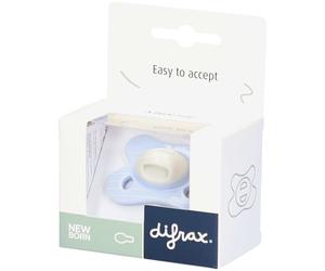 Difrax Sucette Nouveau-né Natural Fit - Pour Prématurés et Bébés 0M+ Bleu à rayures Sucette(S) 1 pc(s)