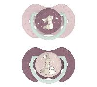 Difrax Sucettes dynamiques NIGHT&DAY phosphorescentes 6+ mois