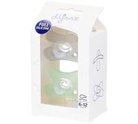 Difrax Sucettes Silicone 6-12M Natural Fit - Lot de 2 Tétines Durables Pierre-CaramelSauge Sucette(S) pc(s)