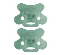 Difrax Tétine 12-20 Mois Natural - Sucette Naissance avec Tétine Silicone - Facile à Accepter - un Apport Optimal d'Air - Tutute Bébé 12 Mois et Plus - Sage/Vert - 2 Pièces