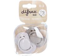 DIFRAX Tétine Dynamic Harmony Gris clair - foncé 0-3mois Sucette(S) 2 pc(s)