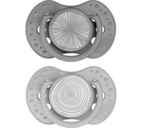 DIFRAX Tétine Dynamic Harmony Gris Clair - foncé 3-6 mois Sucette(S) 2 pc(s)
