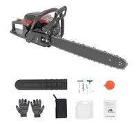 DIFU Tronçonneuse à essence 58 cm³ - 20 pouces - Tronçonneuse à essence portable avec diamètre de coupe de 50 cm - Avec outils pour sécateur de jardin DIY - Coupe-branches - Coupe du bois