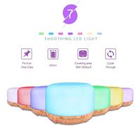 Difusor De Aceite Esencial De 450 Ml Con 6 * 10 Ml De Aceite Esencial Puro,Difusor Humidificador Para Difusores De Aromaterapia Con Modo De Niebla Ajustable Y Led De 7 Colores