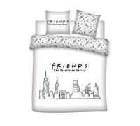 Aymax! Parure de lit Friends 2 personnes Housse 240x220 cm + 2 taies 63x63 cm