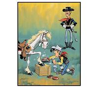 Difuzed Carte Postale de Lucky Luke: Cirant Les Sabots de Jolly Jumper (10x15cm)