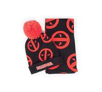 Difuzed Deadpool Ensemble cadeau unisexe avec pompon et écharpe Multicolore Taille unique, Multicolore, taille unique