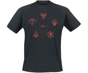 Difuzed Diablo Diablo 4 - Icônes des Classes Homme T-Shirt Manches Courtes Noir XL