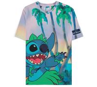 Difuzed Disney Lilo & Stitch - Aop Tee-Shirt Encolure Torsadée Manche Courte Coton - L