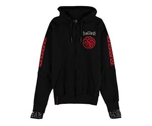 Difuzed Game of Thrones GOT House of The Dragon Sweat à Capuche zippé pour Homme et garçon, Ensemble Noir, M