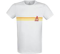 Difuzed - Hommes - Atari (Blanc, Taille M) Chemise Hommes Blanc Logo Rayé