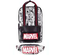 Difuzed Marvel Sac À Dos - Comic (Noir/Blanc) + Sac Ceinture