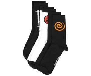 Difuzed Naruto Shippuden Sasuke Symbole Crew Socks 3Pk Homme 39/42 Noir/Blanc CR206027NRT