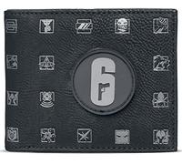Difuzed - Portefeuille en simili cuir pour hommes Six Siege AOP Fan-Merch, Gaming - Noir - Logo Patch avec logo de l'opérateur Noir