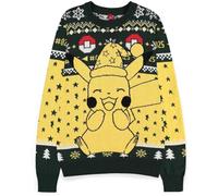 DIFUZED Pull de Noël Pikachu Pokemon, Multicolore, Taille Unique Mixte