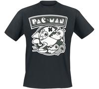 Difuzed - T-Shirt Homme - Pac-Man »Course Ghosts« (Noir) Chemise Pacman Esprit