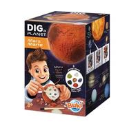 BUKI France - Dig a Planet Mars - Creuse et déterre 6 Vraies Pierres Dont Obsidienne, œil-de-Tigre et Jaspe Rouge - Kit fouille Enfant dès 8 Ans - 448