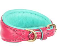 Digby & Fox - Collier pour chien lévrier, cuir, rembourré ER2094 (XS - Encolure : 21 cm-24 cm) (Rose)