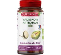 Super Diet – Comprimés Radis noir & Artichaut bio – Phytothérapie Bien‑être du foie – 80 comprimés