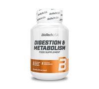 BioTechUSA Digestion & Metabolism, Suplemento alimenticio en forma de comprimidos con extractos vegetales, enzimas, minerales y biotina, 60 comprimés