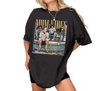 DIGForest - Chemise Mom Vibes - T-shirt Retro - Manche Courte - Col Rond - Unisex - M - Coton - Imprimée Lettre - Rétro - Mixte - 1 Unité - Lavage En Machine, Lavage À La Main - Toute Saison - T-Shirt