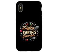 Digging for Earth's Sparkle Gemstone Miner Design Coque pour iPhone X/XS