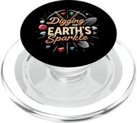 Digging for Earth's Sparkle Gemstone Miner Design PopSockets PopGrip pour MagSafe