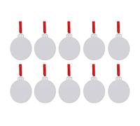 Diggtor Lot de 10 espaces vides de Noël, une sublimation, ornements en aluminium blanc, ornements vides pour le jour de Noël DIY F