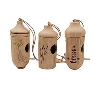 Diggtor Lot de 3 abris à oiseaux amovibles pour oiseaux en bois à suspendre à l'extérieur, abris d'oiseaux pour le jardinage en plein air