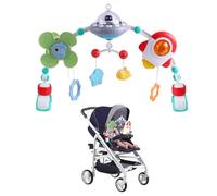 DigHealth Arche D'activités Articulée pour Bébés et Tout-Petits, Arche d'Éveil pour Poussette avec Musique et Éclairage, Jouets Ajustables pour Bébés Berceau et Landau 0 3 6 9 12 Mois