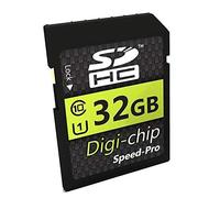 Digi-Chip 32 GO 32GB UHS-1 CLASS 10 SD SDHC Carte Mémoire pour Sony Cybershot DSC-HX400V, DSC-WX220, DSC-H300, DSC-H400, DSC-WX350, DSC-W800, DSC-WX500 & DSC-HX90V