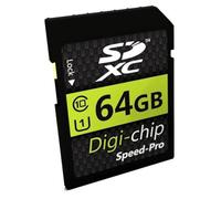 Digi Chip Carte mémoire SDXC 64 Go Classe 10 pour appareils photo numériques et SLR Canon Powershot SX740 HS, Canon Powershot SX70 HS et Canon EOS R
