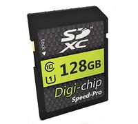 Digi Chip Carte mémoire SDXC Classe 10 pour appareils photo numériques Sony Cybershot DSC-HX400V, DSC-WX220, DSC-H300, DSC-H400, DSC-WX350, DSC-W800, DSC-WX500 et DSC-HX90V 128 Go