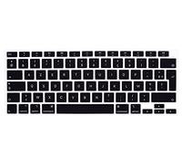 Digi-Tatoo Film de Protection du Clavier，Compatible avec Le Clavier MacBook Air de 13 Pouces avec M1 Chip (A2337) en 2021/2020 MacBook Air 13(A2179), AZERTY French Layout,Silicone Noir