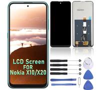Digi4U Écran de remplacement pour Nokia X10/X20 LCD 6.6 "Tactile Assemblée Noir Sans Cadre avec Outils (TA-1350, TA-1332,TA-1341, TA-1344)