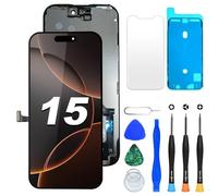 DIGI4U Écran LCD de rechange pour iPhone 15, 6,1 pouces Full HD True Tone Face ID COF Retina Display pour iPhone 15 Touch Digitizer Assembly, kit de réparation pour iPhone 15 écran LCD