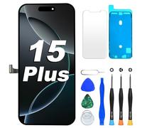 DIGI4U Écran LCD de rechange pour iPhone 15 Plus, 6,7" [True Tone] [3D Touch] [Petite encoche] Écran pour iPhone 15 Plus Digitizer Assemblée, avec outils de réparation pour iPhone 15 Plus LCD
